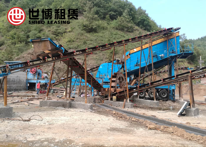 出租移动式石头破碎机——嵩县东湾金矿尾渣破碎